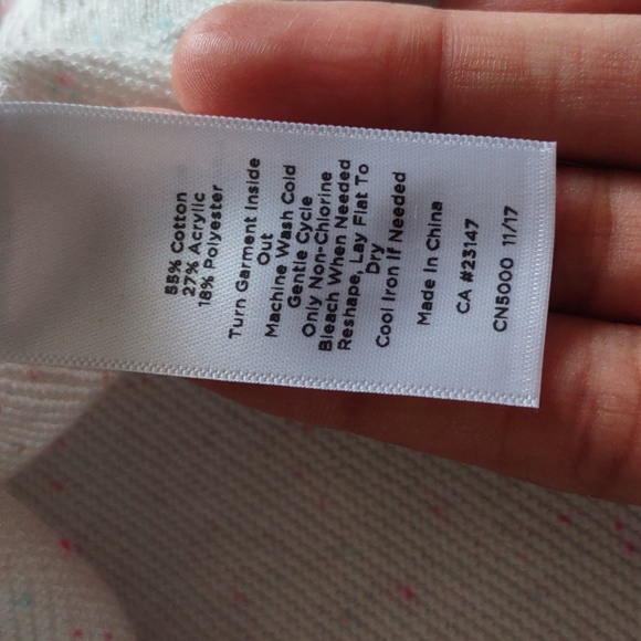 Talbot's Factory XL Speckled Knit Ruffle Hem Top - Picture 12 of 13